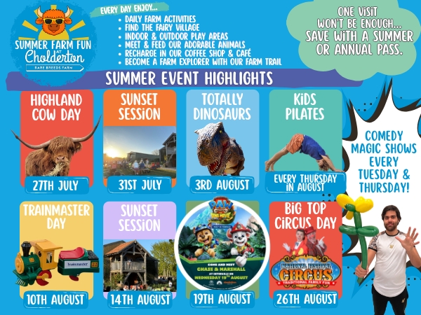 Summer Holidays special events at Cholderton Rare Breeds Farm, family day out